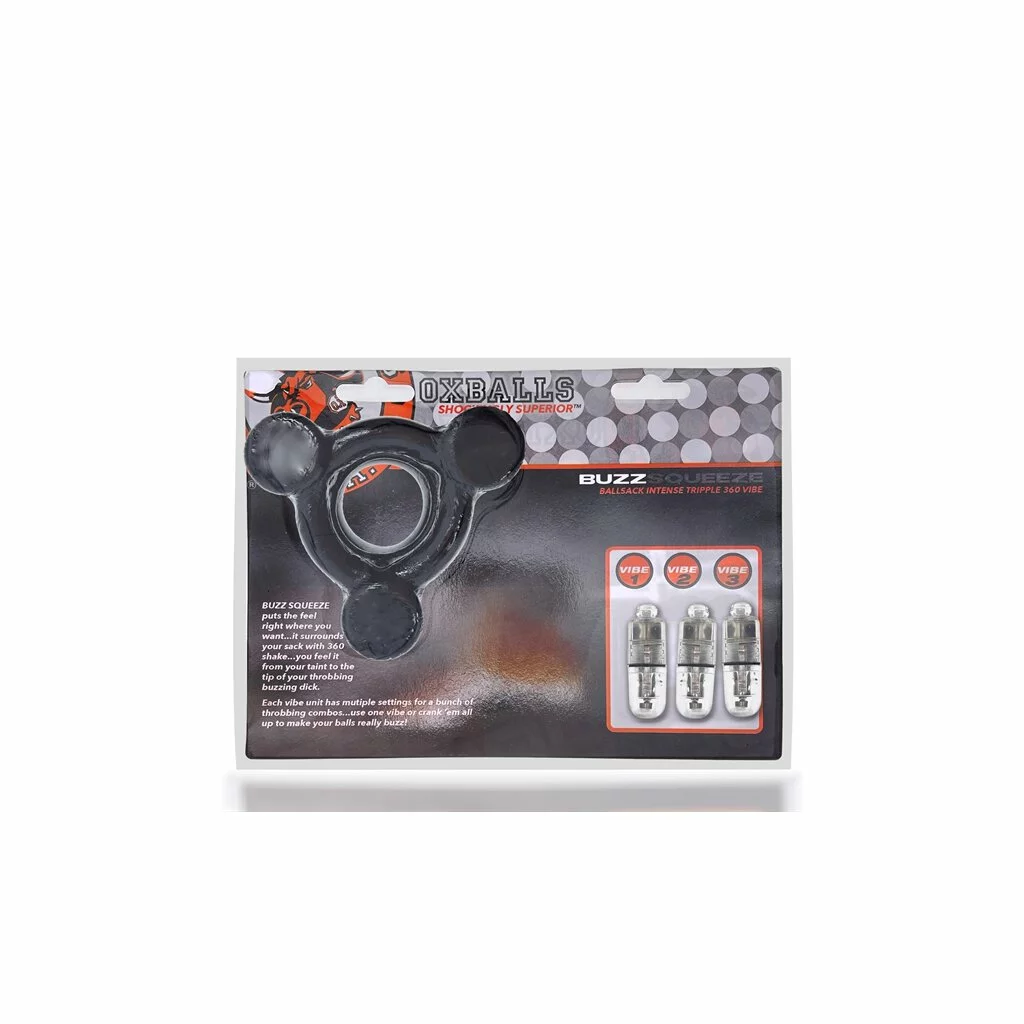 Oxballs BUZZ SQUEEZE Ballsack Intense Triple 360 Vibe-Black 2 Oxballs BUZZ SQUEEZE Ballsack Intense Triple 360 Vibe-Black – Bild 2