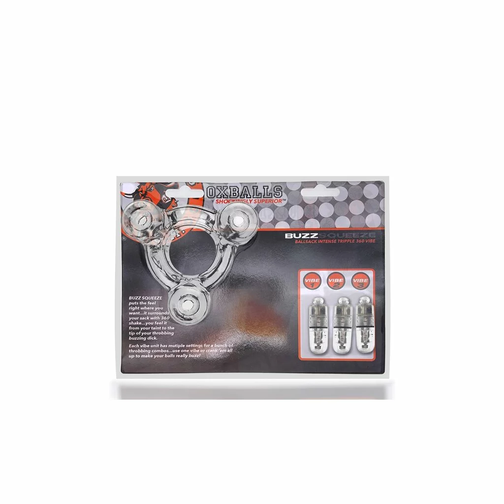 Oxballs BUZZ SQUEEZE Ballsack Intense Triple 360 Vibe-Clear 2 Oxballs BUZZ SQUEEZE Ballsack Intense Triple 360 Vibe-Clear – Bild 2