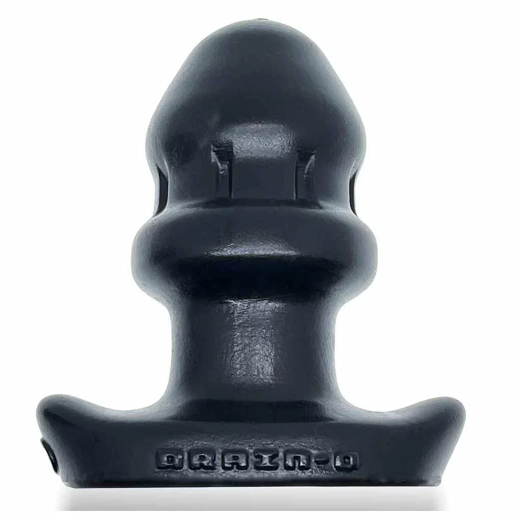 Oxballs - Drain-O Flow-Thru Buttplug - Black - Large 1 Oxballs - Drain-O Flow-Thru Buttplug - Black - Large