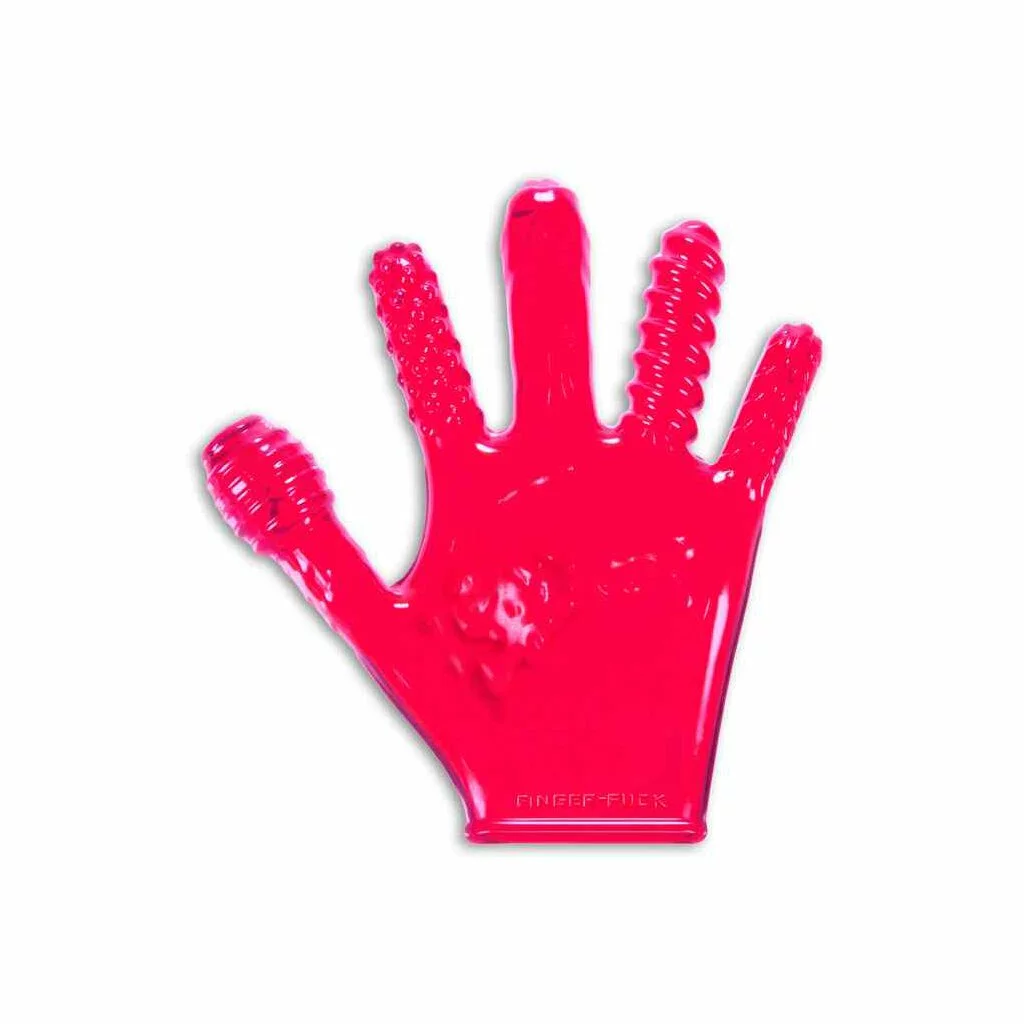 Oxballs Finger Fuck Textured Glove - Hot Pink 1 Oxballs Finger Fuck Textured Glove - Hot Pink