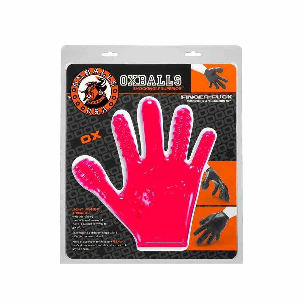 Oxballs Finger Fuck Textured Glove - Hot Pink 4 Oxballs Finger Fuck Textured Glove - Hot Pink – Bild 4