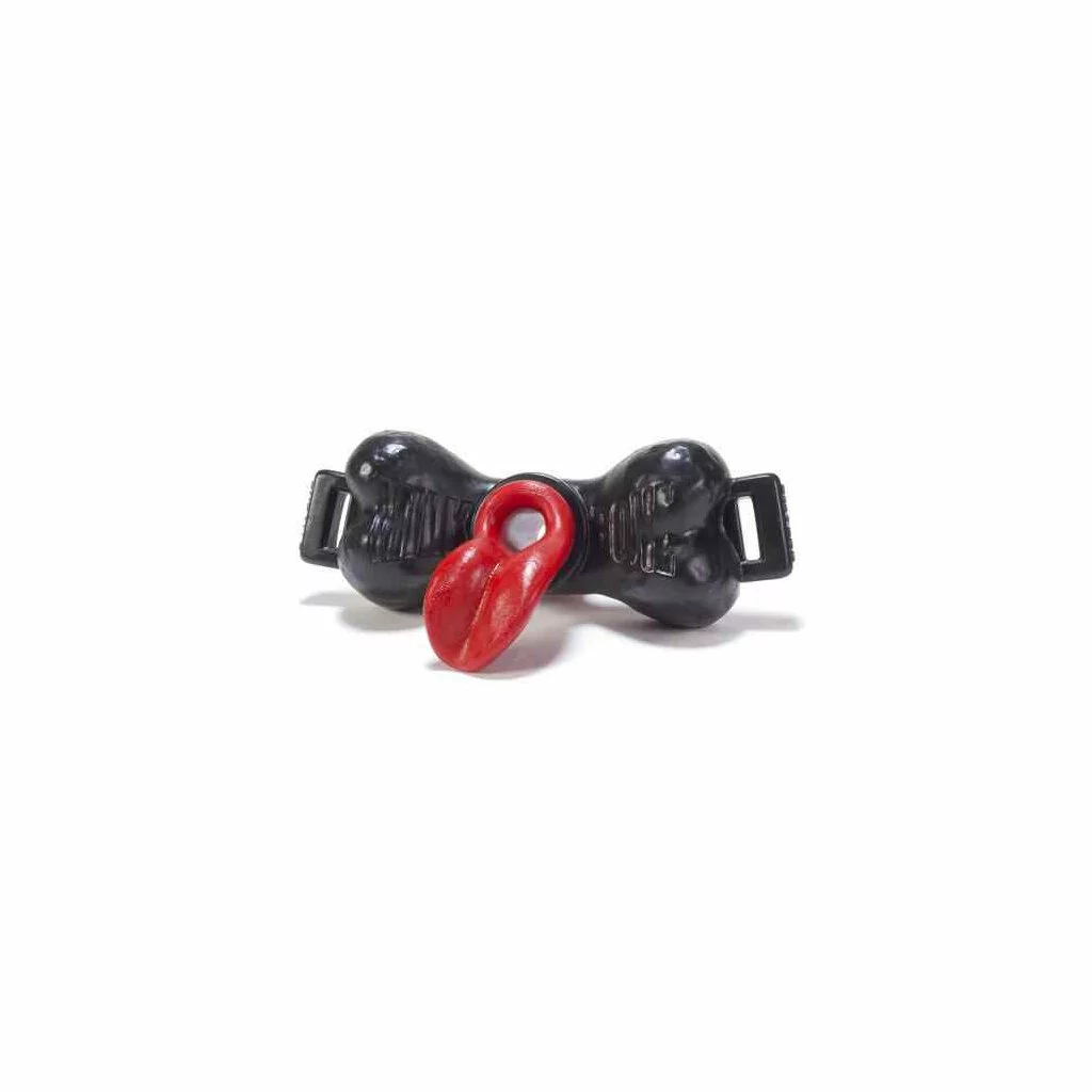 Oxballs Milkbone Gag With Tongue Insert - Black - Red 2 Oxballs Milkbone Gag With Tongue Insert - Black - Red – Bild 2