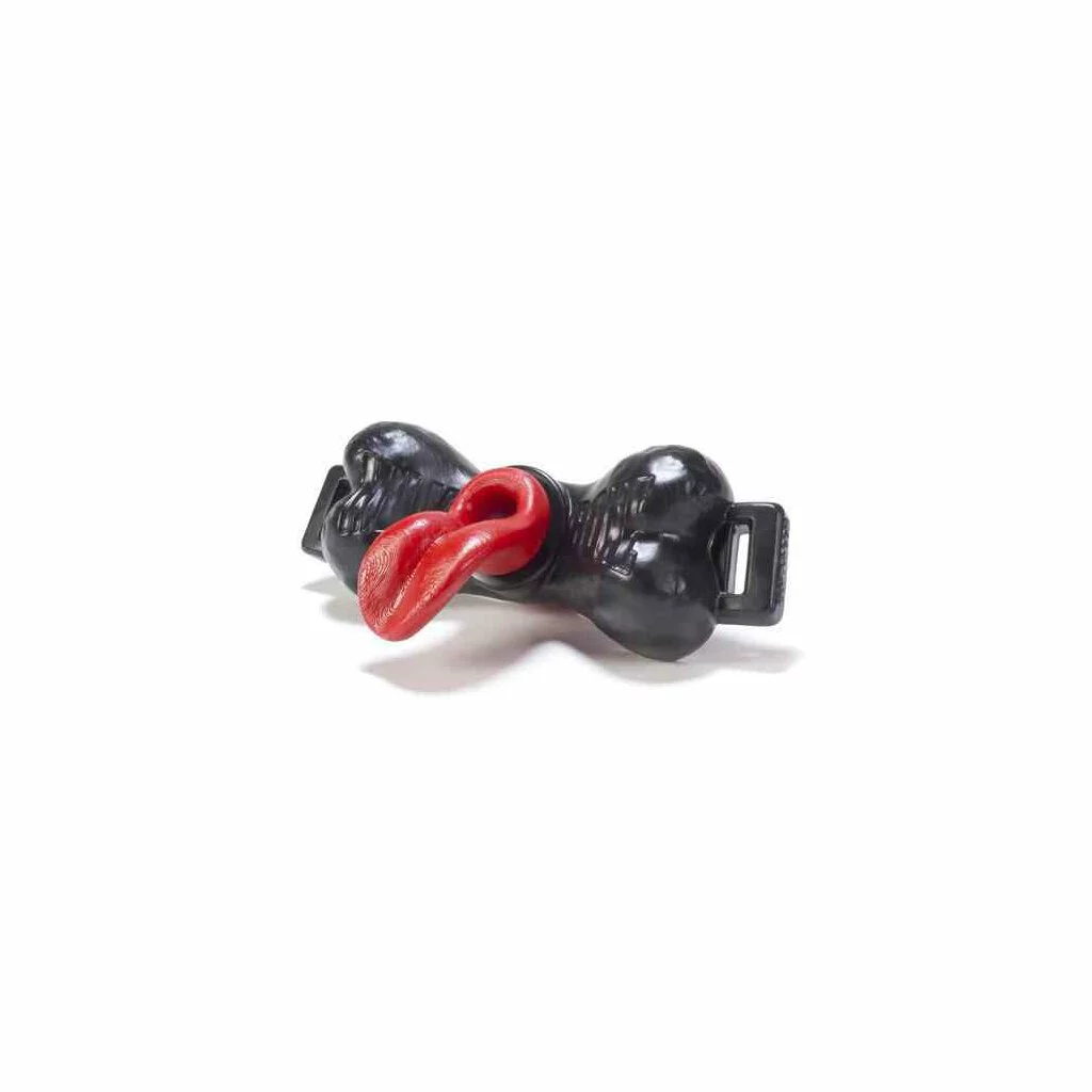 Oxballs Milkbone Gag With Tongue Insert - Black - Red 3 Oxballs Milkbone Gag With Tongue Insert - Black - Red – Bild 3