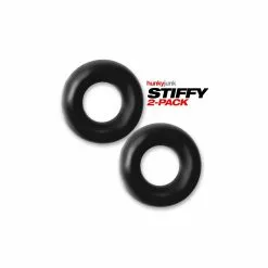 Oxballs STIFFY 2-pack Bulge Cockrings - Tar Ice