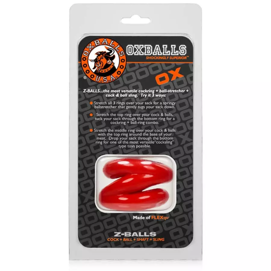 Oxballs Z-Balls Ballstretcher And Cockring Red 5 Oxballs Z-Balls Ballstretcher And Cockring Red – Bild 5
